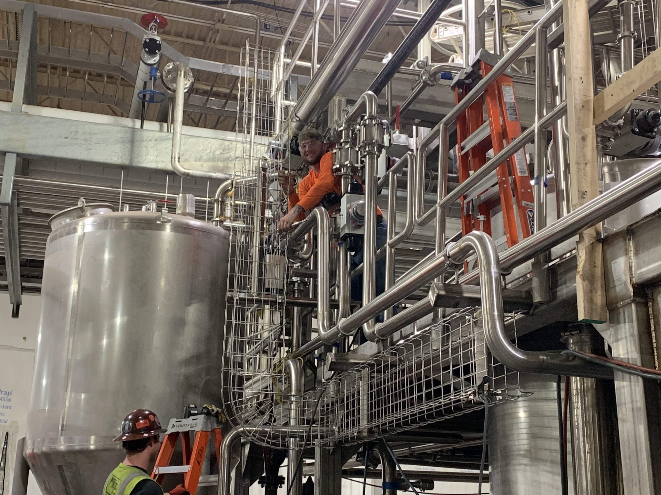 industrial process piping and fabricated metal tank