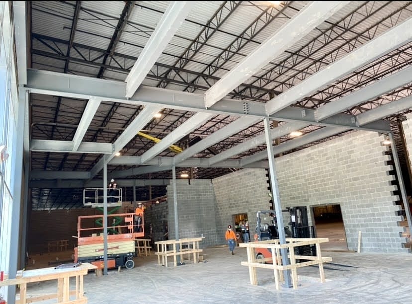 interiors division structural steel vuilding