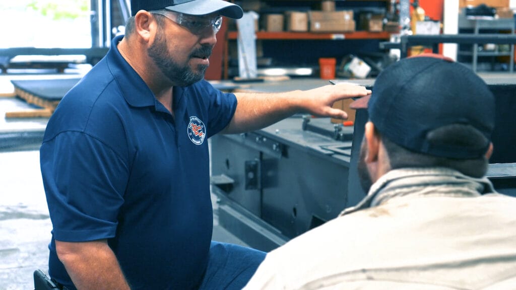 PEC employee consulting on process design